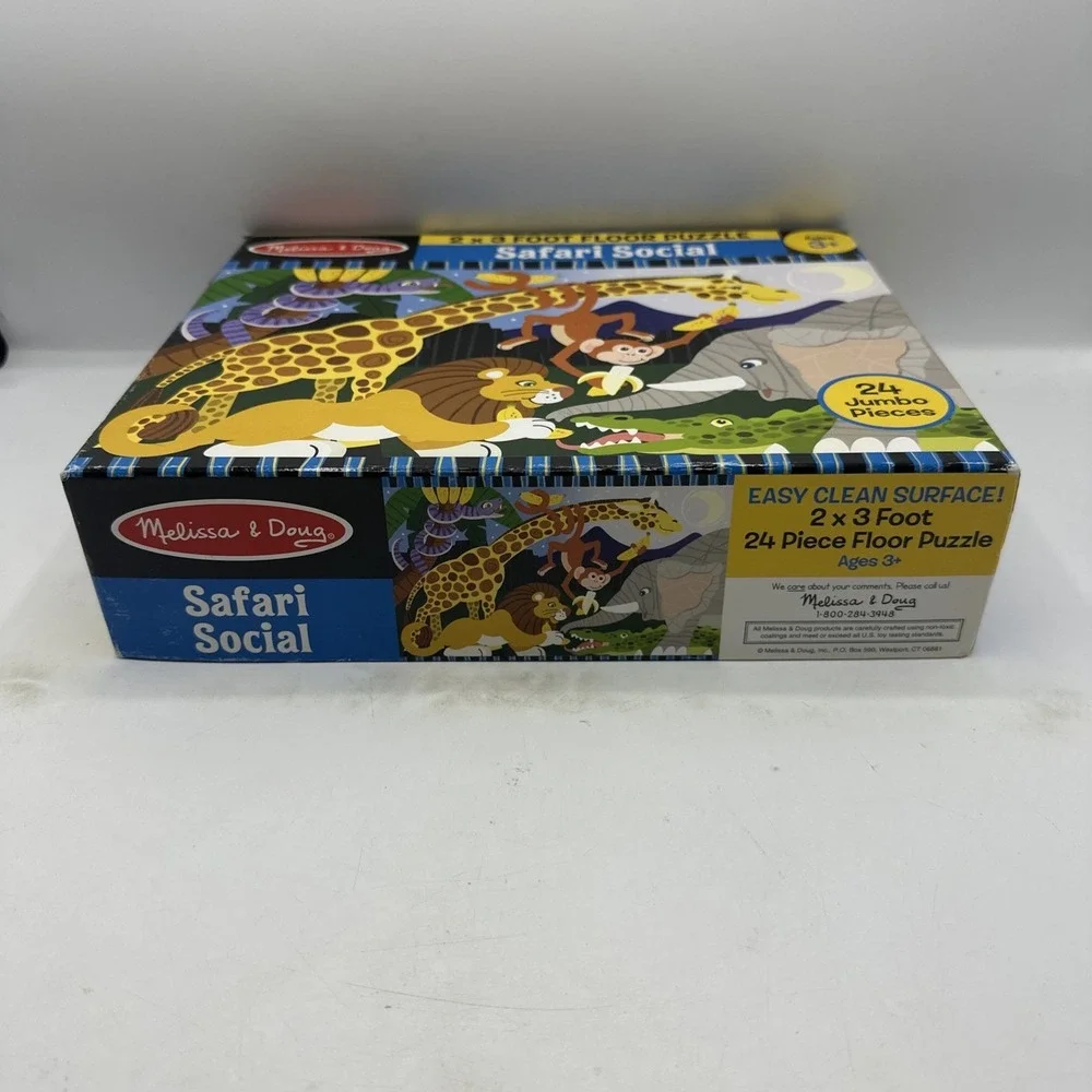 Melissa & Doug Safari Social Floor Puzzle 24‎ Pieces Used